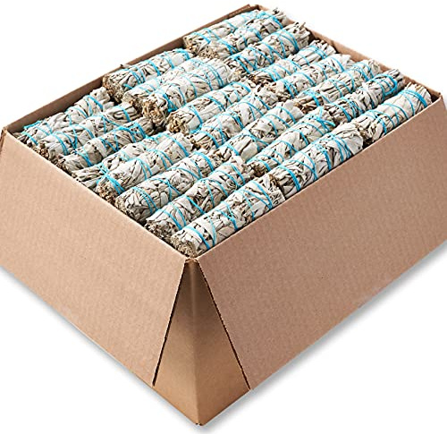 40 weiße Salbei-Smudge-Sticks ~ nachhaltig angebaute Salbei-Bündel zum Verwischen, Smudge-Set, Zeremonie, spirituellen Gebrauch, Reinigung zu Hause & Büro oder Rauchreinigung (40 Stück)
