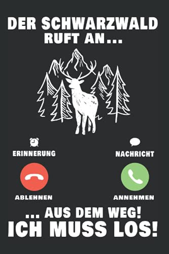 Schwarzwald Tagesplaner: Schwarzwald Anruf Schwarzwälder Telefon Bollenhut / Kalender 2022 / Wochenplaner Tagesplaner Planer / Planungsbuch To-Do-Liste / 6x9 Zoll / 100 ausfüllbare Seiten