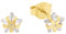 Amor Ohrstecker Damen Ohrschmuck, mit Zirkonia synth., 0,6 cm, Gold, Stern, Kommt in Schmuck Geschenk Box, 2013859