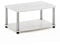 Furinno Turn-N-Tube Soporte Elevado para TV de 2 Niveles, Madera, Roble Blanco/Cromado, 2 Estantes, Engineered Wood