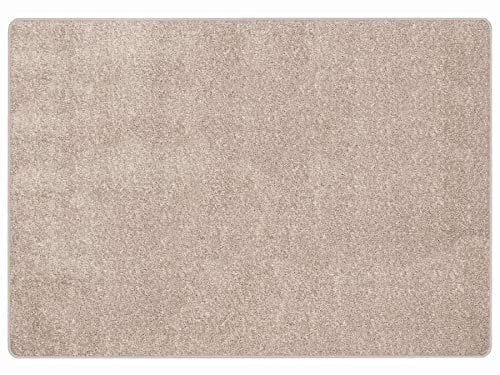 Primaflor Kurzflor Wohnzimmerteppich - Mumbai, Creme, 140x200 cm, Viele Größen und Farben, Moderner Teppich für Kinderzimmer, Arbeits- und Schlafzimmer, Fußbodenheizung geeigneter Teppichläufer