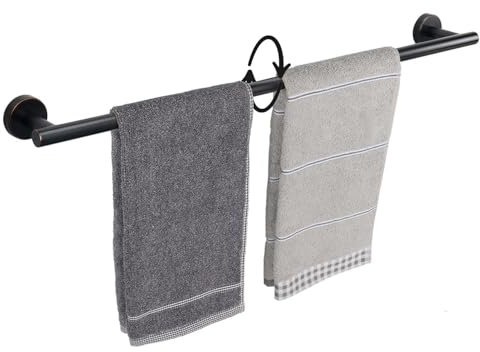 TocTen Barre porte-serviettes de bain en acier inoxydable SUS304 épais pour salle de bain, porte-serviettes mural robuste - 61 cm - Bronze huilé