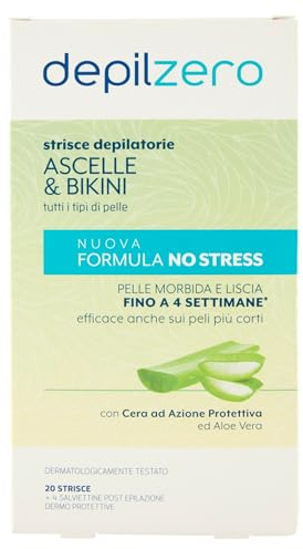 Depilzero Enthaarungsstreifen Achseln & Bikini, 1er Pack mit 20 Streifen