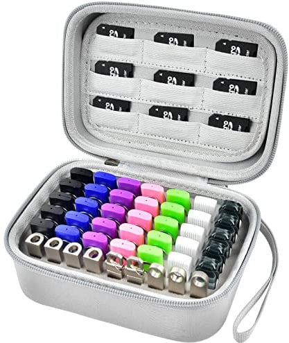 Boobowl USB-Stick-Taschen, USB-Sticks und 9 SD-Karten, für Büro und Reise | Graue Hartschale, Zwei Fachgrößen, Elastische Kartenhalter, für IT-Teams und Fotografen, Speichermedien nicht enthalten -Grau
