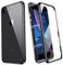 YUNQE Coque pour iPhone SE 2020/SE 2022/7/8, Magnétique en Métal Étui Protecteur d’Écran Intégré avec Verre Trempé Avant Arrière Housse Anti-Rayures,Noir