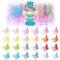 Hoyols Schmetterling Clips für M?dchen, 90er Jahre Schmetterling Zubeh?r für Frauen, niedliche Mini 2000er Jahre Haar Kralle Clip Kunststoff Kralle Regenbogen Festival 12-Farbt?ne 48-pcs (Farbverlauf)