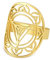 TEAMER Resizable Lotus Ring Edelstahl Semikolon Ring Yoga Meditation Om Symbol Ring Inspirierender Schmuck für Frauen Teenager Mädchen (Lotus 4-Gold)
