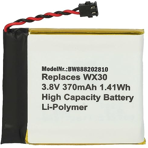 vhbw Batterie Compatible avec Motorola Moto 360 smartwatch Montre connectée Bracelet Fitness (370mAh, 3,8V, Li-polymère) + Outils