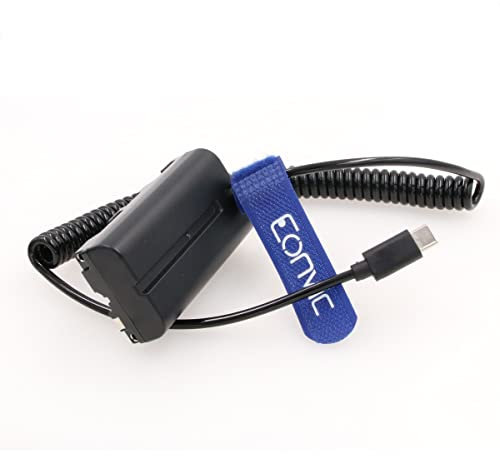 Eonvic PD USB Type C to NP-F970 Dummy Battery Power Cable for Sony NP-F Batteries