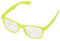 Miobo Sonnenbrillen Party Brillen 1980 style Retro Atzen Nerdbrille Hornbrille Sonnenbrille oder Klarglas Schwarz (Neon Gelb Klarglas)