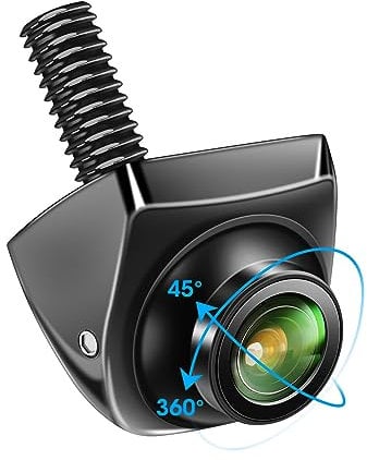 Jansite Reversing Camera, Adjustable AHD 720P Reverse Camera for Car 170° Wide Angle 12V-24V Car Rear View Camera Night Vision IP69K Waterproof Universal