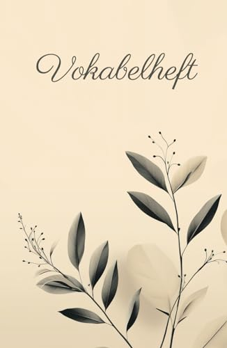 Vokabelheft: A5, 75 Blatt, liniert, 3 Spalten durch Trennlinie, breitere 3. Spalte für Texte, schönes Design auf Hardcover