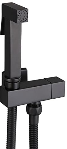 FFOCCO Bidet-Dusche for Toilette Hand-Bidet-Toilettensprüher-Kit Handbrause for Toilettengebrauch Messing mit Schlauch Kaltwasser-Toilettensprüher for Stoffwindeln, Gold (Color : Noir)
