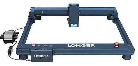 Laser Graviermaschine, 48W Laserleistung 36000mm/min Geschwindigkeit LONGER B1 130W CNC Lasergravur Maschine mit Verbesserter Automatischer Luftunterstützung für Holz, Metall, Glas, Acr