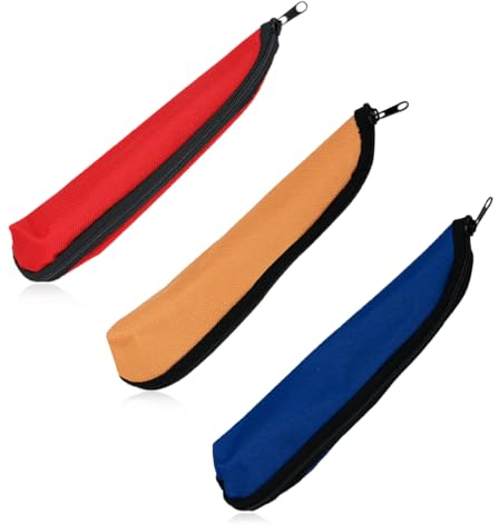 MenYiYDS 3 Pcs Bolsa para Cubiertos, Bolsa de Viaje para Cubiertos, Bolsa portátil para Cubiertos con Cremallera, de Tela, Lavable, Adecuada para Viajes,Camping,Picnic,Colegio,Almuerzo (20,5 * 5,3cm)