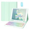 HEUCYL Custodia con Tastiera per Samsung Galaxy Tab A7 Lite 8,7 Pollici 2021 Modello SM-T220/T225/T227U, Tastiera Wireless Staccabile Retroilluminata A 7 Colori, Custodia PU Ultrasottile,Mint Green