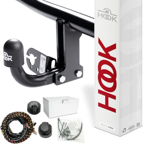 HOOK Anhängerkupplung starr kompatibel mit FIAT Ducato Van 02.2011-06.2021 + 13-polig fahrzeugspezifischer Elektrosatz