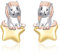 PARYFO Winzig Pferd Ohrringe für Kinder Sterling Silber 925 Mädchen Kinder Ohrstecker mit Little Star, Winzig Pferd Schmuck Geburtstag Geschenke für Frauen Tochter