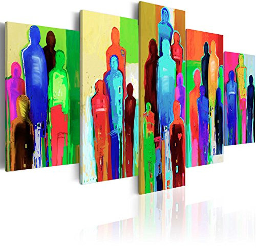 B&D XXL - Peinture acrylique 200x100 cm - Effet texturé ou coup de pinceau - Décoration avec finition faite à la main - Salon chambre - Finition artisanale - Abstrait 0101-53