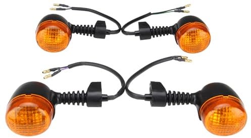 Blinker Set 12V vorne und hinten 4 Stück rund orange kompatibel mit Yamaha Aerox Derbi Senda