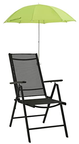 heybb Sombrillas para silla de camping 2 unidades verde 105 cm Parasol para balcón poliéster resistente a los rayos UV