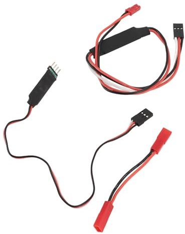 Kikumi Controlador de Cabrestante de Coche RC, Cabrestante Universal de Cobre y Silicona, Mando a Distancia con Enchufe Adaptador para Modelos RC Crawler