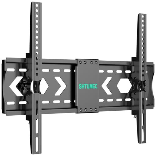 SHTUMEC Support mural inclinable pour la plupart des téléviseurs LED LCD OLED 4K de 32 à 84 pour colonnes de 16, 18, 24 - Économie d'espace, support mural pour TV jusqu'à 60 kg, VESA 600 x 400 mm