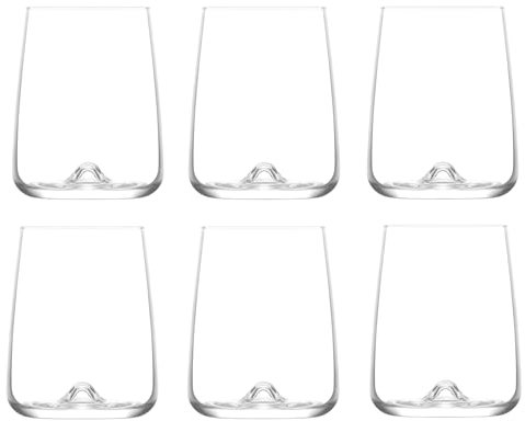 Glasshop 6-Pack Tumbler Glasses – 590ml Stemless Wine Glass Set – Ballon Tumbler for Gin & Tonic - Perfect for Water, Whiskey, Juice & Cocktails - Dishwasher Safe.