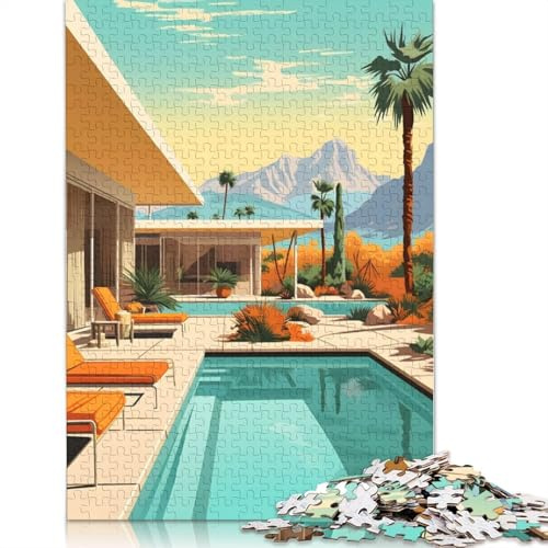 Puzzle 500 Teile Palm Springs Puzzle für Erwachsene, Schwierigkeitsgrad Puzzles, Lernspielzeug, Spiele, Familiendekoration, 500 Stück (52 x 38 cm)