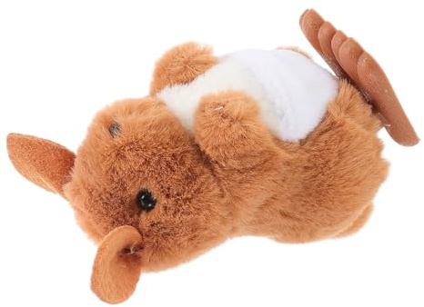 HONMEET Interactive Plush Kangaroo for Boy Girl Year Realistic Hopping Animal Clockwork Encourages Head Lifting and Neck Muscle Development Soothing Companion for Motor Skills