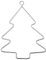 Rayher Arbre en fil de fer sapin de noël artificiel 6x7,5cm sct. 3 pcs, 24089000, Blanc