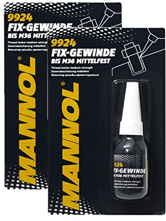 2X MANNOL 9924 Fix-Gewinde Mittelfest Schraubenkleber 10ml
