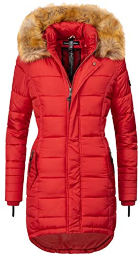 Navahoo Damen Wintermantel Papaya Rot Gr. XL