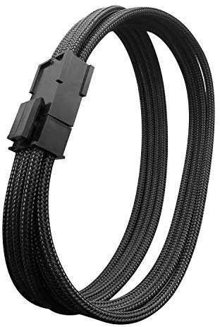 EZDIY-FAB EPS 8 Pin Femmina a CPU 8 Pin (4+4) ATX 4 Pin Maschio Alimentatore Convertitore di Alimentazione 4 Pin Cavo di Prolunga per Scheda Madre 11.8 Pollici (30 cm)-Nero