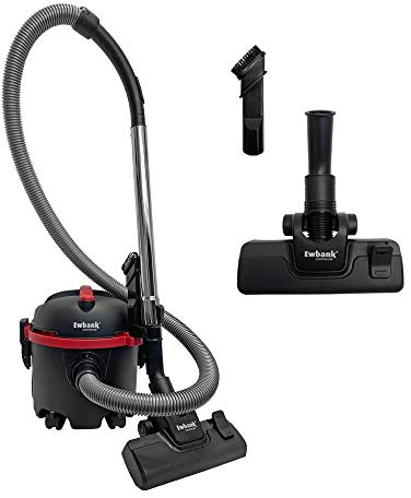 Ewbank EW4001 DV6 Dry Drum Vacuum Cleaner, 6 Litre Dust Container, Extra Long 8 m Power Cord, High efficiency floor brush, On-board tool storage, Black/Red