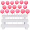 Cake-Pop-Ständer, Verkaufsständer – Lollipop-Halter, 3-stufig, Holz, 17 Löcher, Lutscher-Ständer für Desserttisch, Hochzeit, Geburtstagsparty - weiß, zusammenklappbar, passend für 4 mm Lollipop-Stiele