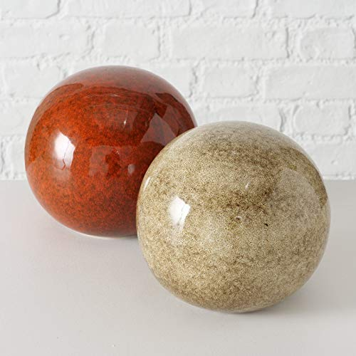 BOLTZE Dekokugel Jany, Beige oder Rotbraun,18 cm Durchmesser, 1 Stück nach Lagerbestand