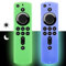 [2 Pack] Firestick Remote Cover Case (leuchtet im Dunkeln), kompatibel mit Fire TV Stick 4K Alexa Voice Remote Control (grün & himmelblau)