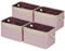 Univivi Foldable Storage Basket 4 Pack, Rectangle Large Storage Baskets with Sturdy Cotton Carry Handles, Fabric Storage Box for Sorting Clothes, Books, Toys, Family Items (15inch Pink)