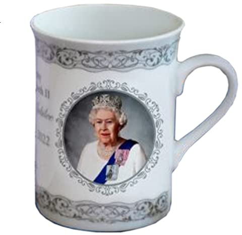 Queen Elizabeth II Lippy Mug Commemorative Platinum Jubilee 2022 Photo Memorabilia Souvenirs Coffee Cup Home Deco (by LILAJ)