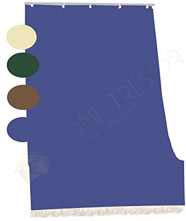 Home Tresor Tenda da Sole per Balconi in Tessuto Resistente per Esterno con Anelli e Ganci, Tenda Parasole a Cascata da Finestra e Veranda, Tinta Unita (140x300 cm, Blu)