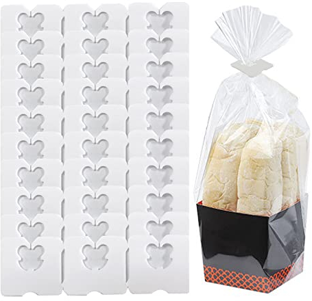 Howinn 100 Pieces Reusable Plastic Bread Bag Clips Keep Your Food Fresh Longer After Opening 7/8 x 7/8 inches (White)
