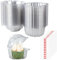 100 Pack Cupcake Boxes for Baking, 4.5 Inch Individual Boxes with Sealing Stickers Single Cupcake Muffin Boxes for cakes, Muffin, Salad, Cheese