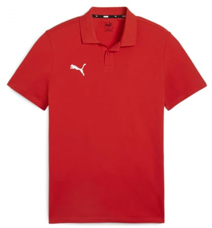 PUMA Herren Teamgoal Casuals Poloshirt, Puma Red-puma White, 3XL EU