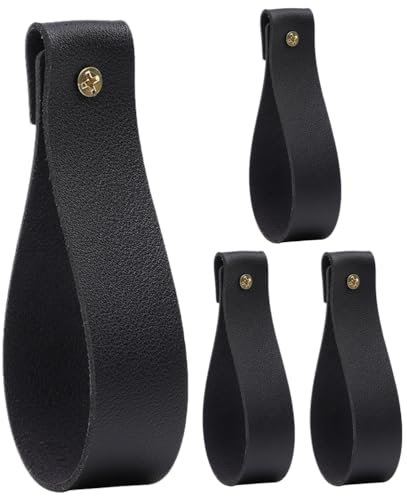 Angoily Soporte De Barra De Cortina De Cuero Bohemio 4 Piezas Ganchos Montados En La Pared para Toallas Ideal para Baño Cocina Y Dormitorio Fácil Instalación