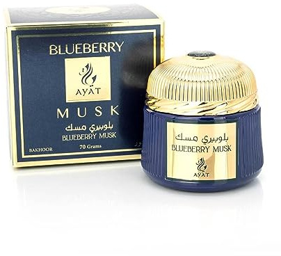 Ayat Perfumes Räucherstäbchen 70 g – Schaffen Sie ein einzigartiges Ambiente – Bakhoor für Zuhause und Arbeit – authentischer Bakhoor hergestellt in Dubai (Blurberry Moschus)