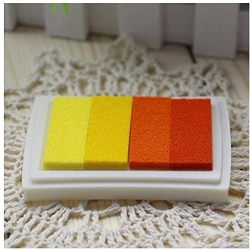 Ink Pads For Stamping Craft Oil Gradient Color Based Diy Ink Pad Rubber Stamps Paper Scrapbooking 15 Colors Finger Paint Ink Pad (Size : Orange JB)