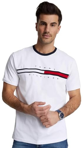 Tommy Hilfiger Chemise à Manches Courtes pour Homme Logo Tommy Core Col Rond, XXL