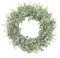 Emiif Eucalyptus Wreath for Front Door, 20 Inch Eucalyptus Wreath with Olive Leaves, Handmade Green Spring Summer Wreaths