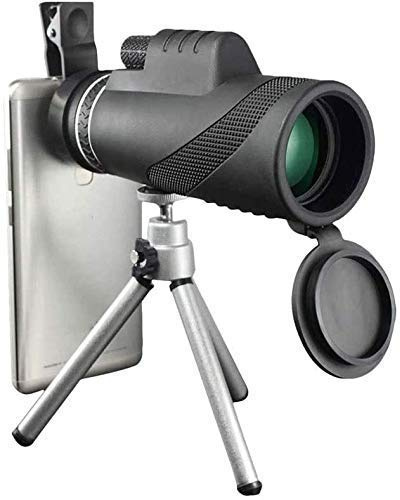 4K 10, Monokular-Teleskop – 300 x 40 mm Super-Telezoom-Monokular-Teleskop, tragbar, mit Smartphone-Halterung und Stativ